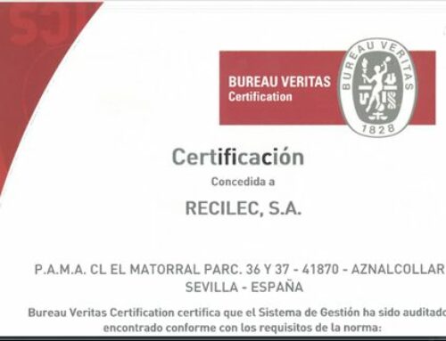 Recilec certifica su Sistema de Gestión Integrado